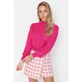 Trendyol Fuchsia Balloon Sleeve Knitwear Sweater