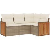  4-dijelni set vrtnih sofa s jastucima bež od poliratana | shoptok.hr