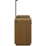  Set toaletnog stolića s ogledalom boja meda od masivne borovine | shoptok.hr