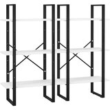 vidaXL Regal 2 kosa bel 60x30x210 cm iverna plošča | Shoptok.si