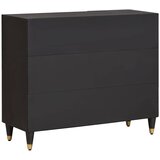  Kreveta s policom Crna 90 x 33 x 75 cm Čvrsto drvo manga | shoptok.hr
