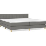 Maison Chic Box spring postelja - Vzmetna postelja z vzmetnico temno siva 200x200 cm blago SL6588, (21904158) | Shoptok.si