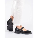GOODIN Black women's shoes on a flat sole with a metallic application | shoptok.hr