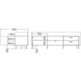 Tvilum Bijela/u prirodnoj boji TV komoda u dekoru hrasta 182x62x51 cm Ikast – | shoptok.hr