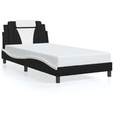 vidaXL Okvir kreveta LED crno-bijeli 100 x 200 cm od umjetne kože | shoptok.hr