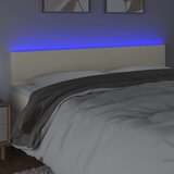  LED uzglavlje krem 200 x 5 x 78/88 cm od umjetne kože | shoptok.hr
