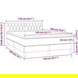 Box spring posteljni z vzmetnico temno siv 140x190 cm blago, (20739816) | Shoptok.si