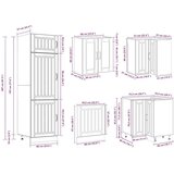  14-dijelni set kuhinjskih ormarića Lucca konstruiranog drva | shoptok.hr