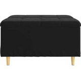  Shranjevalna tabureta z blazino Črna 80 x 80 x 45 cm Žamet, (5000208408) | Shoptok.si