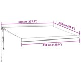 Tenda Avtomatsko zložljiva tenda rjava 350x250 cm | Shoptok.si