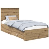  Okvir za krevet s uzglavljem Umjetnički hrast 90 x 200 cm | shoptok.hr