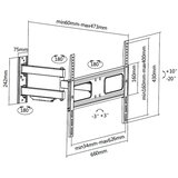 iTech Mount Full Motion Zidni Nosač s Dvostrukom Rukom za Televizore od 37" do 80" | shoptok.hr