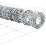 vidaXL Ograja za polja 1.5x50 m Galvanizirano jeklo | Shoptok.si