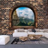  Samoljepljiva foto tapeta - Stony Window: Mountains 343x245 Cijene