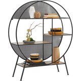 XORA regal 109,5/131/33 cm črna, barve hrasta Cene