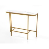 Costway Konzolna mizica z mizno ploščo v imitaciji marmorja Konzola 110 x 30 x 91 cm, (5000366599) Cene