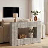  Konzolna stolica Prugasti Betonsko Siva 101 x 29 x 74 cm | shoptok.hr