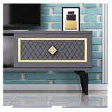Hanah home TV komoda Herry, 150x44,6x29,6 cm, antracit-srebrna | Eponuda.ba
