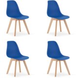  KITO stolica plava / prirodne noge x 4 | shoptok.hr