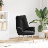  Relaxirajuća stolica Crna kovrčava tkanina nalik vuni | shoptok.hr