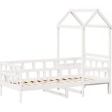  Dnevni krevet s krovom bez madraca bijeli 80x200cm masivno drvo | Eponuda.com