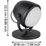 Eglo 390047 - Stona lampa UPANEMA 1xE27/28W/230V crna Slike