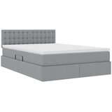  Krevet s madracem i skladištem Svijetlo siva 140 x 190 cm | shoptok.hr