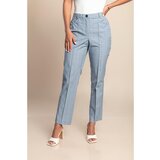 Fenzy Plus Size Karirane Hlače, Svijetloplave Cijene