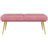  Klupa s dvostrukim slojem Ružičasta 120 x 45 x 46 cm Baršun | Eponuda.com