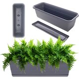 KADAX balkonski cvetlični lonec 60 cm + antraciten krožnik, (5000353031) | Shoptok.si