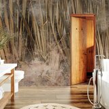 Foto tapeta - Dry leaves - landscape of tall grasses in boho style with paint patterns 350x256 Vodootporna | shoptok.hr