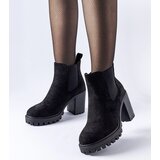 Gemre Black ankle boots with a chunky heel Montelparo Cene