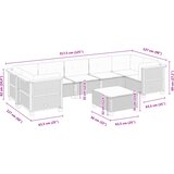  8-dijelni set vrtnih sofa od poliratana s jastucima crni Crna 63.5 x 56 x 32 cm | shoptok.hr