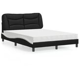 vidaXL Krevet s madracem crno-bijeli 140 x 190 cm od umjetne kože | shoptok.hr
