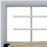  Posteljni okvir siv in bel kovinski 90x200 cm, (20606450) | Shoptok.si