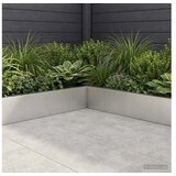 vidaXL Zid za zadržavanje 50 x 50 x 40 cm Nehrđajući čelik Srebrna - Nehrđajući čelik 50 x 50 x 40 cm 1 x 270° kut | shoptok.hr