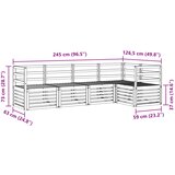  Sekcijska garnitura 5 pcs Prirodna Čvrsto drvo akacije | shoptok.hr