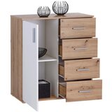 Mömax komoda ina 02, barva hrasta, bela | Shoptok.si