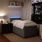  Krevet box spring s madracem tamnosivi za 1 osobu baršunasti | shoptok.hr