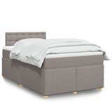 vidaXL Box spring postelja z vzmetnico taupe 120x200 cm blago Cene