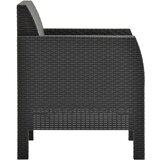  Vrtna stolica s jastukom antracit boje 63x65x76 cm PP ratan | Eponuda.com