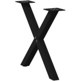  Noge za klub stolić u obliku slova X, 2 kom, crne, 50 x (42-43) cm, čelik | shoptok.hr