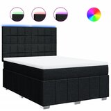  Krevet s oprugama i madracem crni 140 x 190 cm od tkanine | shoptok.hr
