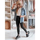 DStreet Legginsy damskie woskowane z wysokim stanem NIVANA czarne | shoptok.hr