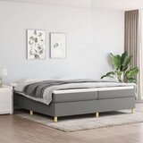 The Living Store Box spring postelja z vzmetnico temno siva 200x200 cm blago - Box Spring Postelja, (21515585) Cene
