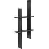 House Nordic Črna večnivojska polica iz masivnega bora 86 cm Mostar – | Shoptok.si