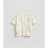 Reserved Pamučna majica s printom - krem | shoptok.hr