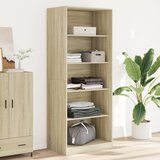 vidaXL Garderobna omara sonoma hrast 80x50x200 cm inženirski les Cene