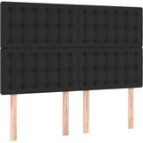  Za krevet s uzglavljem crni 140x190 cm od umjetne kože | shoptok.hr