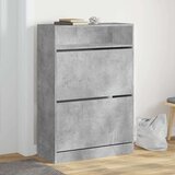 vidaXL omarica za čevlje z 2 predaloma betonsko siva 80x34x116 cm | Shoptok.si